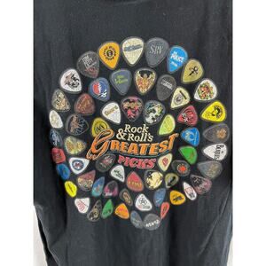 Mens Rare t shirt  Guitar Band Picks L Brand Taboo Good Condition (i2/23)